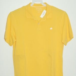 Banana Republic Mens Yellow Short Sleeve Polo